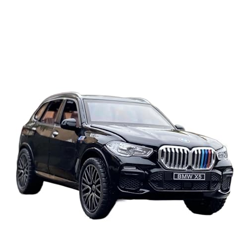1 32 Für BMW X5 SUV Legierung Automodell Druckguss Spielzeug Sound Und Licht Pullback Collection Favoriten Dekoration Druckgussmodelle Motorfahrzeuge(Schwarz) von DUEVEL