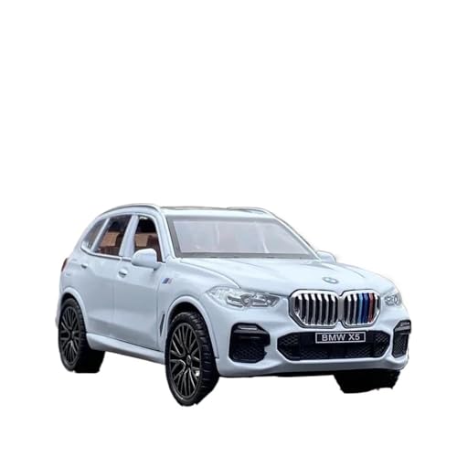 1 32 Für BMW X5 SUV Legierung Automodell Druckguss Spielzeug Sound Und Licht Pullback Collection Favoriten Dekoration Druckgussmodelle Motorfahrzeuge(White) von DUEVEL