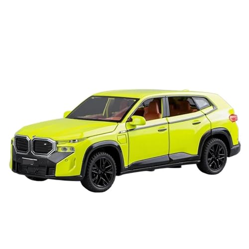 1 32 Für BMW XM SUV Legierung Sportwagen Modell Druckguss Metall Auto Fahrzeuge Modell Simulation Sound Und Licht Spielzeug Druckgussmodelle Motorfahrzeuge(Grün) von DUEVEL