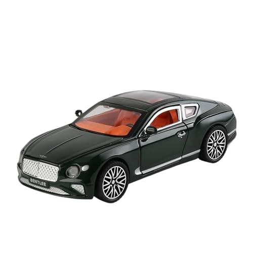 1 32 Für Bentley Continental GT Metall Fahrzeug Legierung Modell Auto Sammlungen Druckguss Spielzeug Sound Licht Druckgussmodelle Motorfahrzeuge(Grün) von DUEVEL