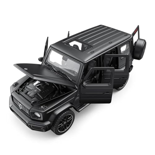 1 32 Für Benz-G63 G63 SUV Legierung Auto Modell Diecast Metall Geländewagen Sound Licht Sammlung Auto Modell Geschenk Druckgussmodelle Motorfahrzeuge(Schwarz) von DUEVEL