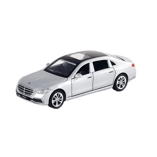1 32 Für Benz S400 Legierungs-Luxusautomodell, Metalldruckguss, Hochsimuliertes Modellauto, Spielzeugauto Auf Sammlungsebene Druckgussmodelle Motorfahrzeuge(Silber) von DUEVEL