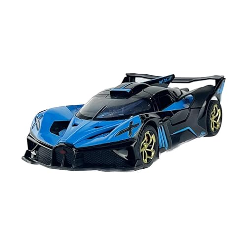 1 32 Für Bolide Legierung Auto Modell Druckguss Spielzeug Mit Sound Und Licht Fahrzeuge Dekoration Spielzeug Druckgussmodelle Motorfahrzeuge(Blau) von DUEVEL