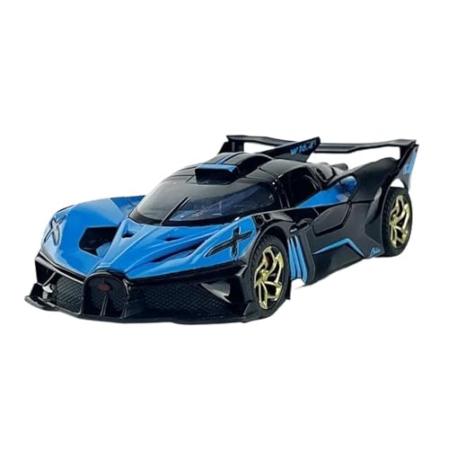 1 32 Für Bugatti Bolide Diecast Metall Legierung Modell Auto Sound Licht Zurückziehen Sammlung Spielzeug Hause Dekoration Druckgussmodelle Motorfahrzeuge(Blau) von DUEVEL