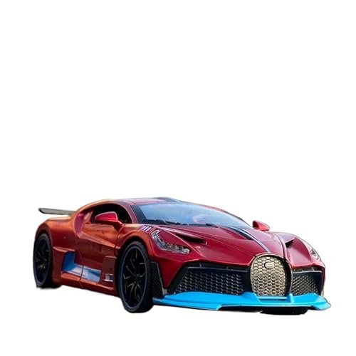 1 32 Für Bugatti Divo Sportwagenmodell Aus Legierung Druckgussmetall Spielzeugfahrzeuge Automodell Simulation Sound-/Lichtspielzeug Druckgussmodelle Motorfahrzeuge(Rot) von DUEVEL