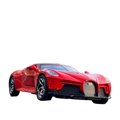 1 32 Für Bugatti Lavoiturenoire Legierung Super Sport Auto Modell Druckguss Metall Auto Modell Simulation Spielzeug Druckgussmodelle Motorfahrzeuge(Rot) von DUEVEL