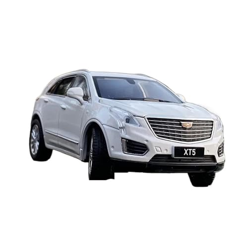 1 32 Für Cadillac XT5 SUV Legierung Auto Modell Diecast Metall Spielzeug Fahrzeuge Simulation Sound Und Licht Spielzeug Geschenk Druckgussmodelle Motorfahrzeuge(White) von DUEVEL