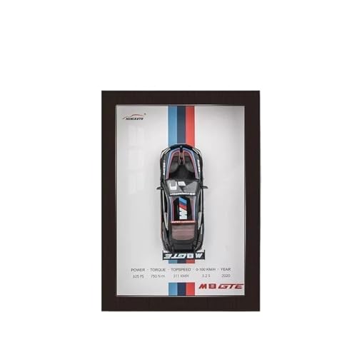 1 32 Für Collector's Edition Metall Foto Rahmen Version Sport Auto Modell Simulation 3D Rennwagen Hängen Druckgussmodelle Motorfahrzeuge(Schwarz) von DUEVEL