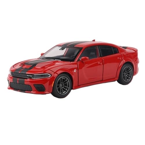 1 32 Für Dodge Challenger SRT Legierung Auto Modell Druckguss Spielzeug Metall Muscle Car Modell Simulation Sound Druckgussmodelle Motorfahrzeuge(Red1) von DUEVEL