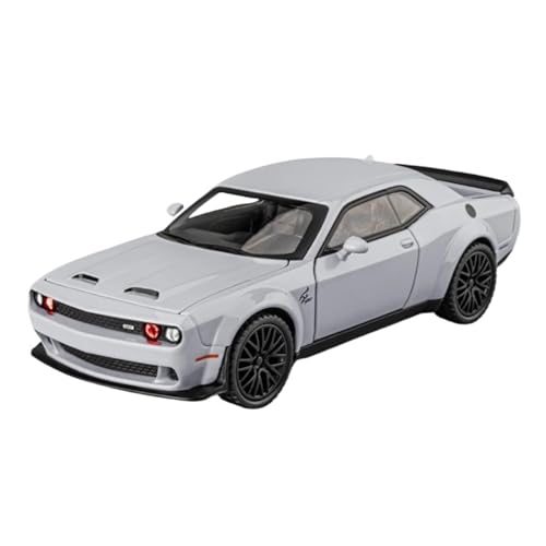 1 32 Für Dodge Challenger SRT Legierung Musle Auto Modell Druckguss Metall Sport Auto Modell Simulation Kleine Auto Sammlung Druckgussmodelle Motorfahrzeuge(Gray) von DUEVEL