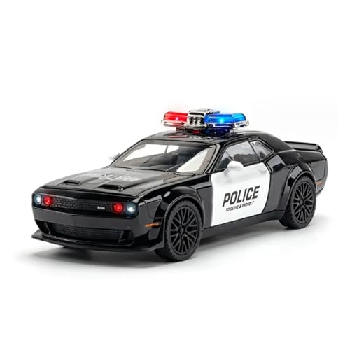 1 32 Für Dodge Challenger SRT Legierung Musle Auto Modell Druckguss Metall Sport Auto Modell Simulation Kleine Auto Sammlung Druckgussmodelle Motorfahrzeuge(Metallic) von DUEVEL