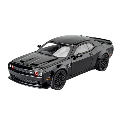 1 32 Für Dodge Challenger SRT Legierung Musle Auto Modell Druckguss Metall Sport Auto Modell Simulation Kleine Auto Sammlung Druckgussmodelle Motorfahrzeuge(Schwarz) von DUEVEL