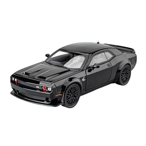1 32 Für Dodge Charger Challenger Hellcat Redeye Legierung Modell Auto Spielzeug Diecasts Casting Sound Und Licht Modell Druckgussmodelle Motorfahrzeuge(Schwarz) von DUEVEL
