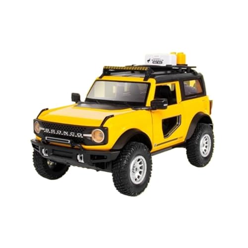1 32 Für Ford Bronco Lima Legierung Auto Diecast Metall Geländewagen Modell Simulation Sound Und Licht Druckgussmodelle Motorfahrzeuge(Yellow) von DUEVEL