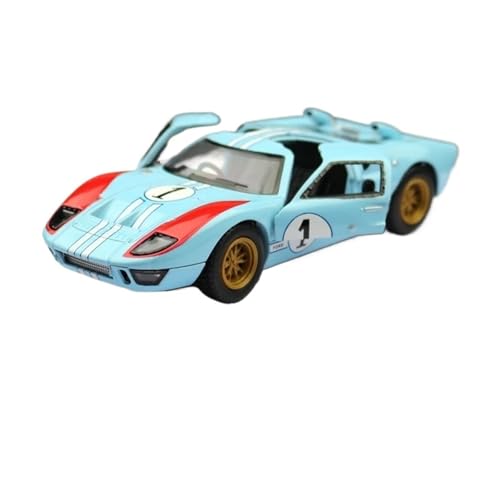 1 32 Für Ford GT40 1966 Klassischer Sportwagen, Legierungsdruckguss-Modell, Rennstrecken-Rennmodell, Simulation, Sammlung, Geschenk Druckgussmodelle Motorfahrzeuge(Blau) von DUEVEL
