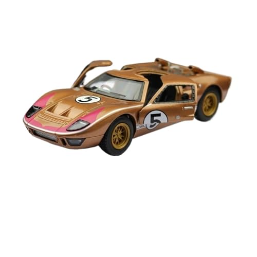 1 32 Für Ford GT40 1966 Klassischer Sportwagen, Legierungsdruckguss-Modell, Rennstrecken-Rennmodell, Simulation, Sammlung, Geschenk Druckgussmodelle Motorfahrzeuge(Brown) von DUEVEL
