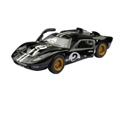 1 32 Für Ford GT40 1966 Klassischer Sportwagen, Legierungsdruckguss-Modell, Rennstrecken-Rennmodell, Simulation, Sammlung, Geschenk Druckgussmodelle Motorfahrzeuge(Schwarz) von DUEVEL
