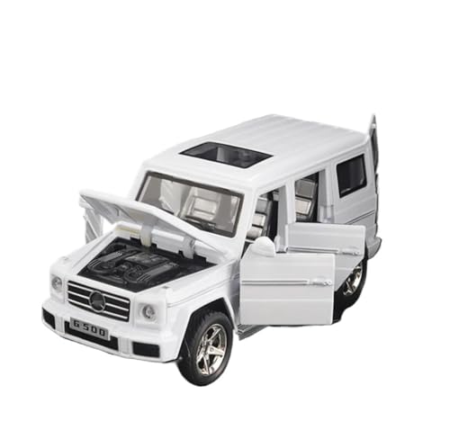 1 32 Für G65 G500 Legierung Auto Druckguss Metall Spielzeug Geländewagen Modell Simulation Sound Und Licht Sammlung Druckgussmodelle Motorfahrzeuge(White) von DUEVEL
