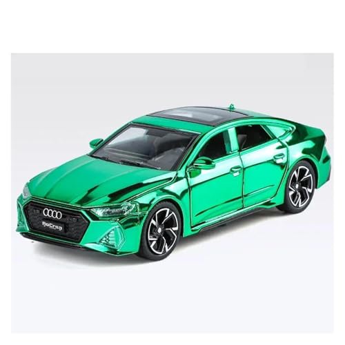 1 32 Für Galvanikversion Audi RS7 Legierung Sportwagen Druckguss Metall Rennfahrzeug Automodell Sound Und Licht Spielzeug Druckgussmodelle Motorfahrzeuge(Grün) von DUEVEL