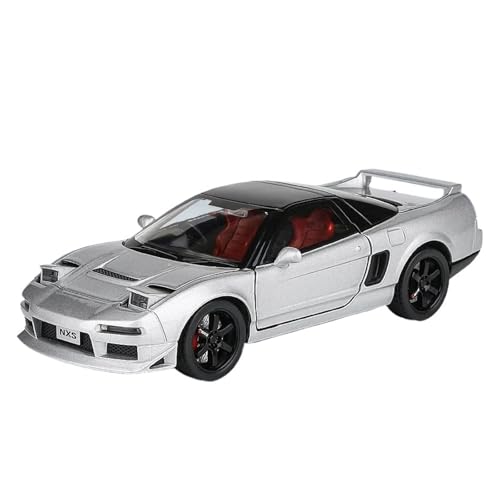 1 32 Für Honda Acura NSX Legierung Sportwagen Modell Druckguss Spielzeugauto Oldtimer Modell Simulation Sound Und Licht Spielzeug Druckgussmodelle Motorfahrzeuge(Silber) von DUEVEL