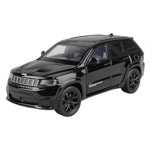 1 32 Für Jeep Grand Cherokee SUV Legierung Geländewagen Modell Sound Und Licht Proportional Modell Druckgussmodelle Motorfahrzeuge(Schwarz) von DUEVEL