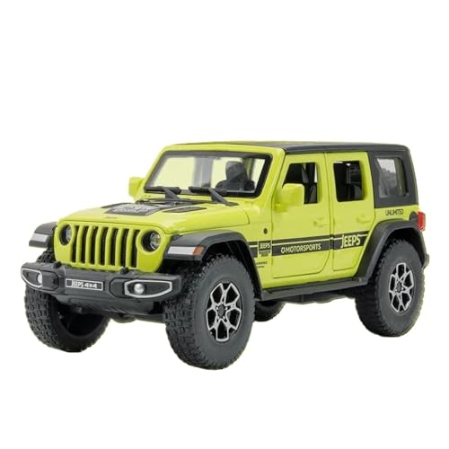 1 32 Für Jeep Wrangler Simulation Spielzeug Fahrzeuge Modell Sound Und Licht Stoßdämpfer Legierung Spielzeug Sammlung Geschenk Druckgussmodelle Motorfahrzeuge(Grün) von DUEVEL