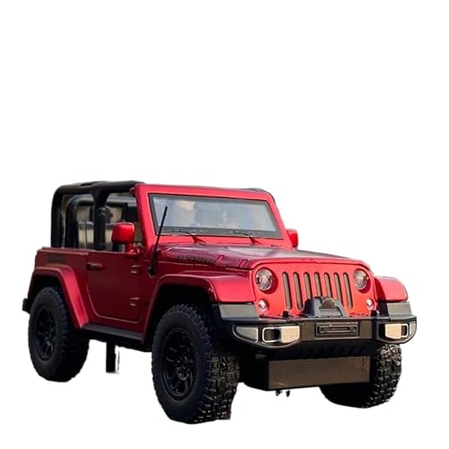1 32 Für Jeeps Wrangler Rubicon Legierung Automodell Druckguss Geländewagen Automodell Hochsimulation Metallspielzeug Druckgussmodelle Motorfahrzeuge(Rot) von DUEVEL