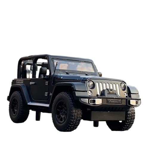 1 32 Für Jeeps Wrangler Rubicon Legierung Automodell Druckguss Geländewagen Automodell Hochsimulation Metallspielzeug Druckgussmodelle Motorfahrzeuge(Schwarz) von DUEVEL