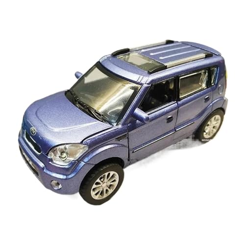 1 32 Für KIA Soul Legierung Auto Modell Diecast Metall Spielzeug Fahrzeuge Auto Modell Simulation Sound Und Licht Spielzeug Geschenk Druckgussmodelle Motorfahrzeuge(Blau) von DUEVEL