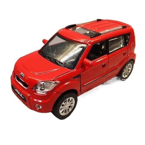 1 32 Für KIA Soul Legierung Auto Modell Diecast Metall Spielzeug Fahrzeuge Auto Modell Simulation Sound Und Licht Spielzeug Geschenk Druckgussmodelle Motorfahrzeuge(Rot) von DUEVEL