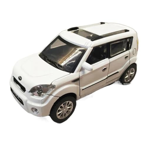 1 32 Für KIA Soul Legierung Auto Modell Diecast Metall Spielzeug Fahrzeuge Auto Modell Simulation Sound Und Licht Spielzeug Geschenk Druckgussmodelle Motorfahrzeuge(White) von DUEVEL
