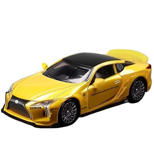 1 32 Für LC500 Alloy Sports Car Model Diecast Toy Racing Vehicle Car Model Sound and Light Collection Druckgussmodelle Motorfahrzeuge(Yellow) von DUEVEL