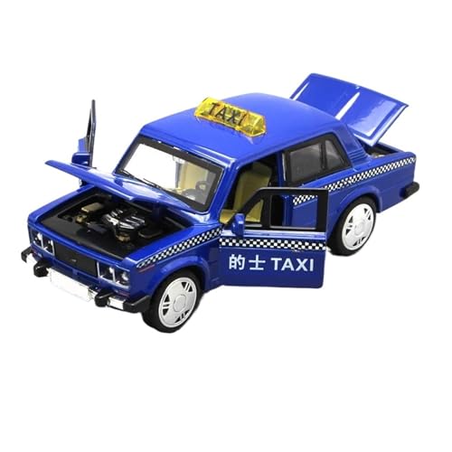 1 32 Für Lada Taxi Legierung Modell Auto Miniatur Metall Retro Vehcile Klassische Simulation Sammlung Druckgussmodelle Motorfahrzeuge(Blau) von DUEVEL