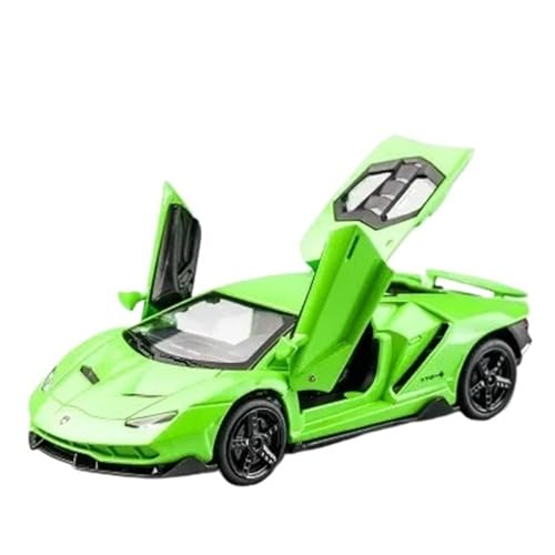 1 32 Für Lamborghini LP770 Legierung Sportwagen Modell Druckguss Spielzeug Fahrzeuge Sound Licht Super Racing Lifting Tail Pull Auto Spielzeug Druckgussmodelle Motorfahrzeuge(Grün) von DUEVEL