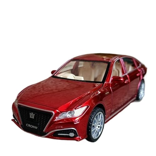 1 32 Für Legierung Simulation Toyota Crown Auto Spielzeug Sound Und Licht Zurück Zu Die Auto Serie Sammlung Ornamente Druckgussmodelle Motorfahrzeuge(Rot) von DUEVEL