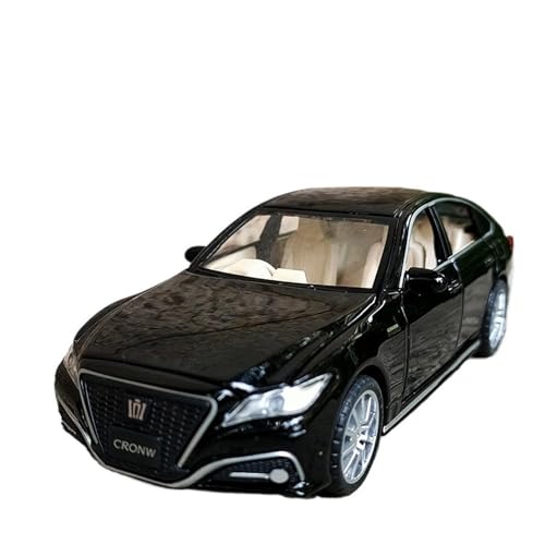 1 32 Für Legierung Simulation Toyota Crown Auto Spielzeug Sound Und Licht Zurück Zu Die Auto Serie Sammlung Ornamente Druckgussmodelle Motorfahrzeuge(Schwarz) von DUEVEL