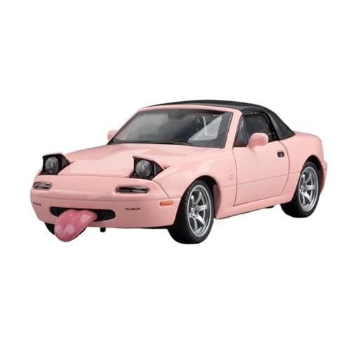 1 32 Für Mazda MX-5 Legierungs-Sportwagenmodell Druckguss-Metall Süßes Auto-Fahrzeugmodell Hohe Simulation Klang- Und Lichtkollektion Druckgussmodelle Motorfahrzeuge(Rosa) von DUEVEL