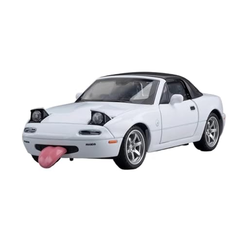1 32 Für Mazda MX-5 Legierungs-Sportwagenmodell Druckguss-Metall Süßes Auto-Fahrzeugmodell Hohe Simulation Klang- Und Lichtkollektion Druckgussmodelle Motorfahrzeuge(White) von DUEVEL
