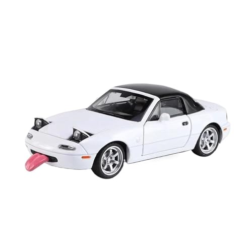 1 32 Für Mazda MX5 MX-5 RX7 Supercar Metalllegierung Druckguss Spielzeugauto Modell Sammlerstücke Geschenk Sound & Licht Spielzeug Druckgussmodelle Motorfahrzeuge(White) von DUEVEL