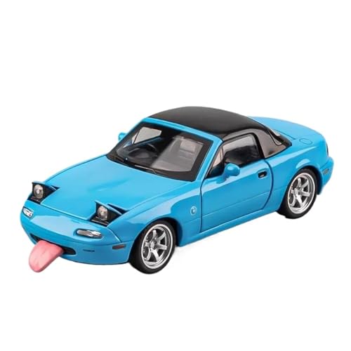 1 32 Für Mazda MX5 MX-5 Supercar Legierung Druckguss Spielzeug Auto Modell Sound Und Licht Zurückziehen Spielzeug Sammlerstücke Druckgussmodelle Motorfahrzeuge(Blau) von DUEVEL