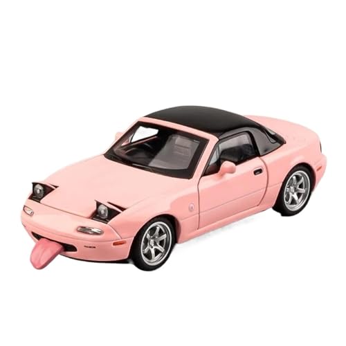 1 32 Für Mazda MX5 MX-5 Supercar Legierung Druckguss Spielzeug Auto Modell Sound Und Licht Zurückziehen Spielzeug Sammlerstücke Druckgussmodelle Motorfahrzeuge(Rosa) von DUEVEL