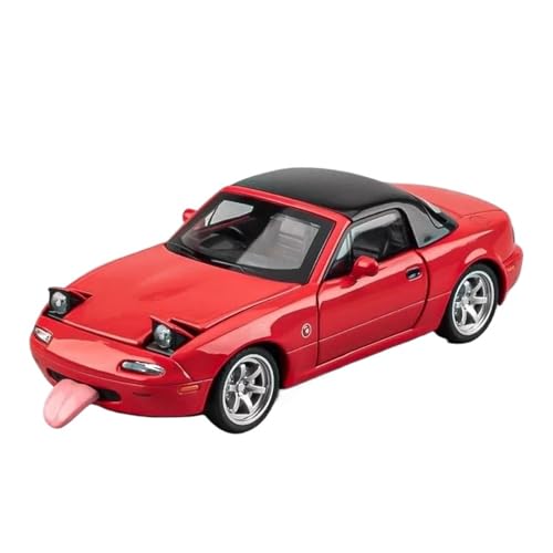 1 32 Für Mazda MX5 MX-5 Supercar Legierung Druckguss Spielzeug Auto Modell Sound Und Licht Zurückziehen Spielzeug Sammlerstücke Druckgussmodelle Motorfahrzeuge(Rot) von DUEVEL