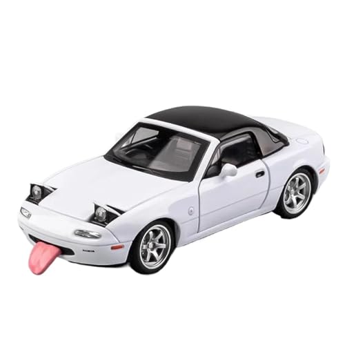 1 32 Für Mazda MX5 MX-5 Supercar Legierung Druckguss Spielzeug Auto Modell Sound Und Licht Zurückziehen Spielzeug Sammlerstücke Druckgussmodelle Motorfahrzeuge(White) von DUEVEL