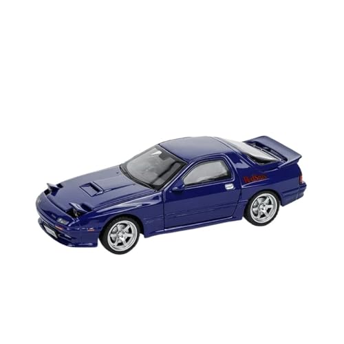 1 32 Für Mazda RX-7 Supercar Hochsimulation Diecast Metalllegierung Modellauto Sammlung Sound Light Pull Back Spielzeug Druckgussmodelle Motorfahrzeuge(Blau) von DUEVEL