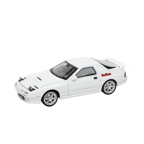 1 32 Für Mazda RX-7 Supercar Hochsimulation Diecast Metalllegierung Modellauto Sammlung Sound Light Pull Back Spielzeug Druckgussmodelle Motorfahrzeuge(White) von DUEVEL