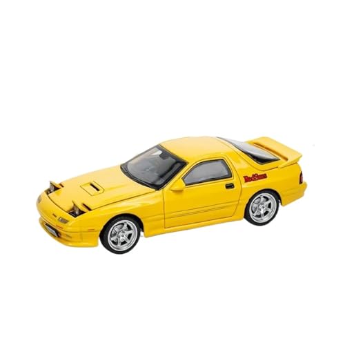 1 32 Für Mazda RX-7 Supercar Hochsimulation Diecast Metalllegierung Modellauto Sammlung Sound Light Pull Back Spielzeug Druckgussmodelle Motorfahrzeuge(Yellow) von DUEVEL