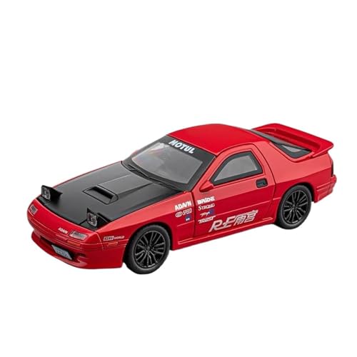 1 32 Für Mazda RX7 Legierung Sportwagen Diecast Metal Modified Racing Modell Sound Und Licht Simulation Spielzeug Druckgussmodelle Motorfahrzeuge(Rot) von DUEVEL