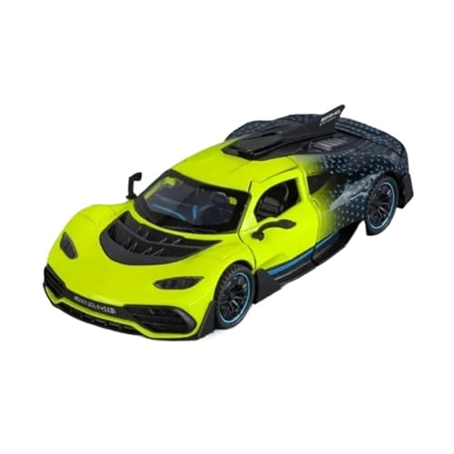 1 32 Für Mercedes-Benz AMG ONE Supercar Hochsimulations-Legierungsautomodell Sound- Und Lichtspielzeug Sammlerstücke Druckgussmodelle Motorfahrzeuge(Yellow) von DUEVEL