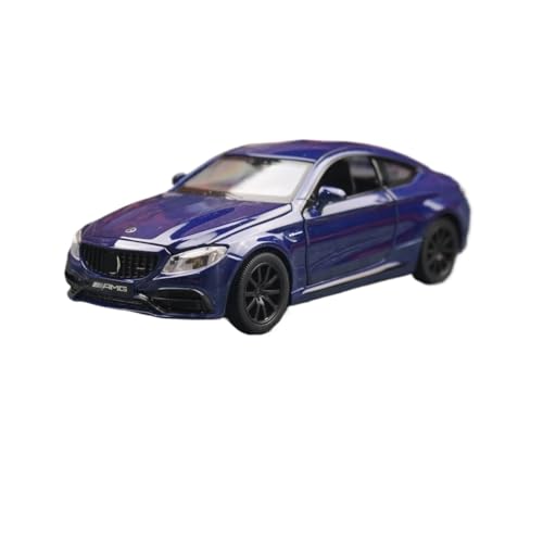 1 32 Für Mercedes-Benz C63 S AMG Auto Modell Sammlung Diecast Miniatur Spielzeug Sound & Licht Druckgussmodelle Motorfahrzeuge(Blau) von DUEVEL