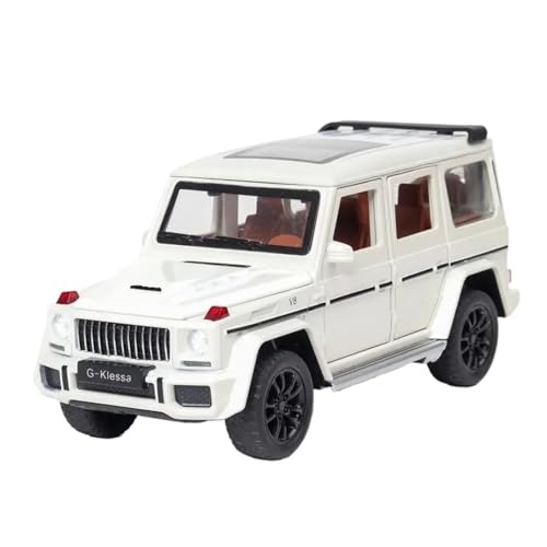 1 32 Für Mercedes Benz G63 AMG Zinklegierung Automodell Simulation Metallspielzeug Druckguss Geländewagen Spielzeugfahrzeuge Druckgussmodelle Motorfahrzeuge(White) von DUEVEL